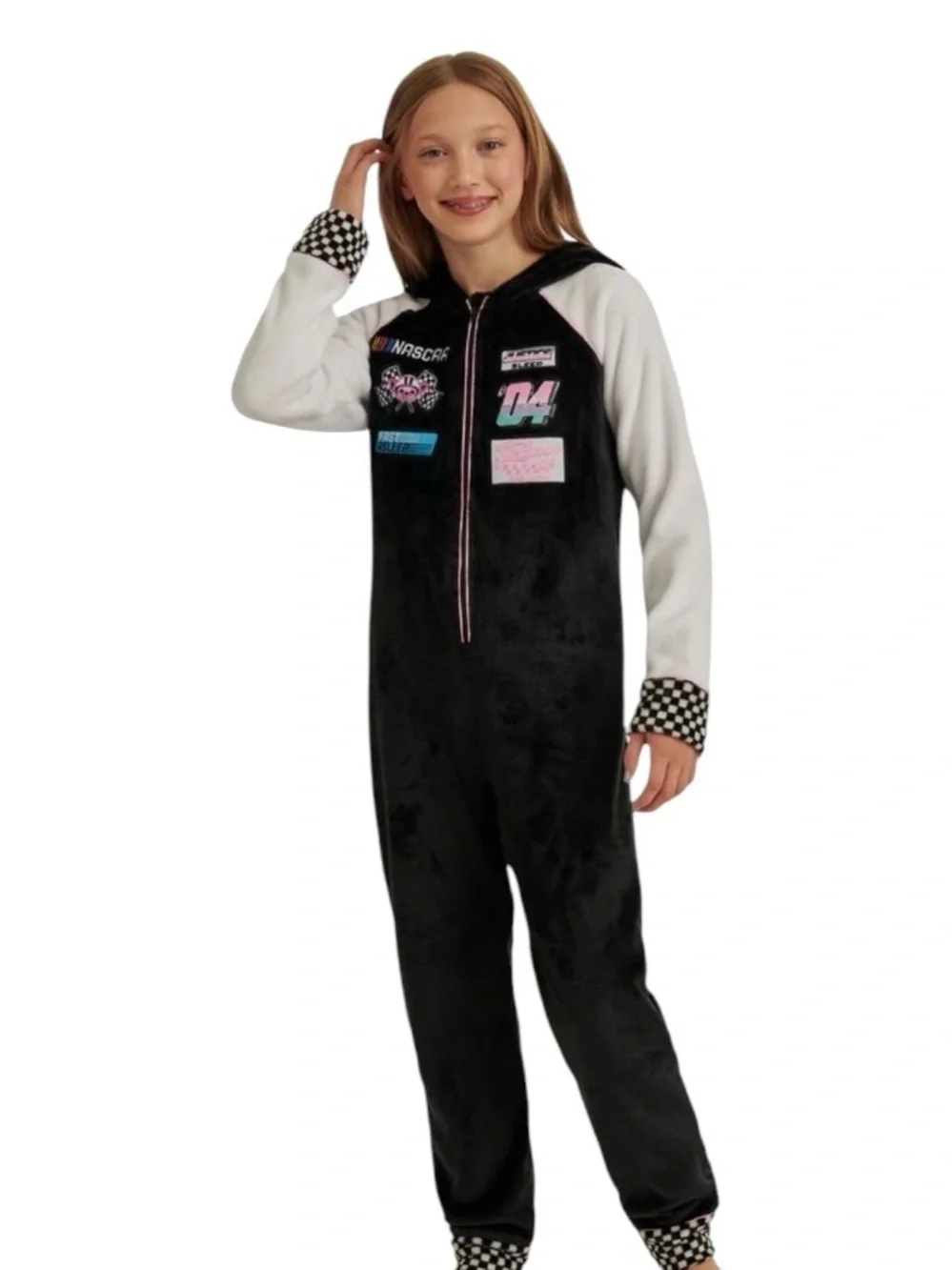 Girls’ Hooded Jumpsuit Pajamas from Justice